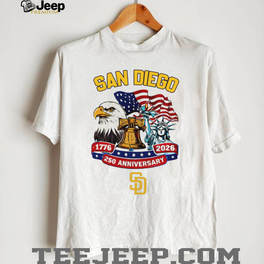 San Diego Padres Custom 250th Anniversary 1776 2026 Baseball Jersey T Shirt