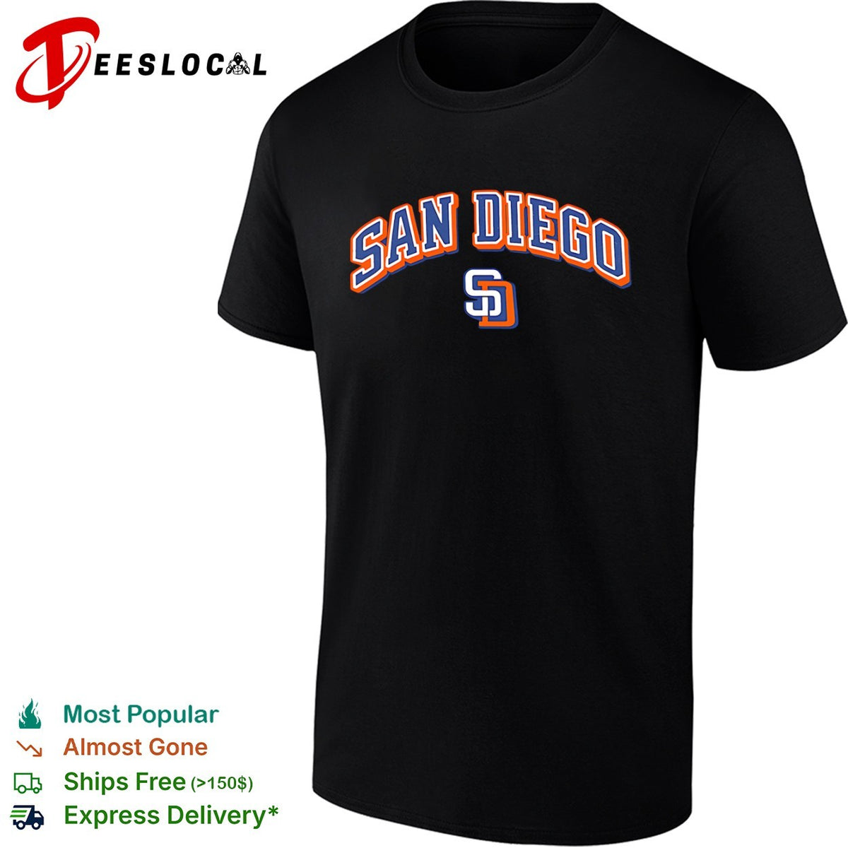 San Diego Padres SD logo shirt