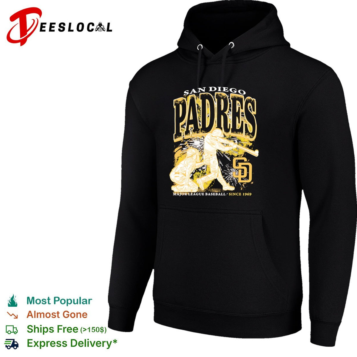 San Diego Padres swinging batter Major League Baseball since 1969 shirt
