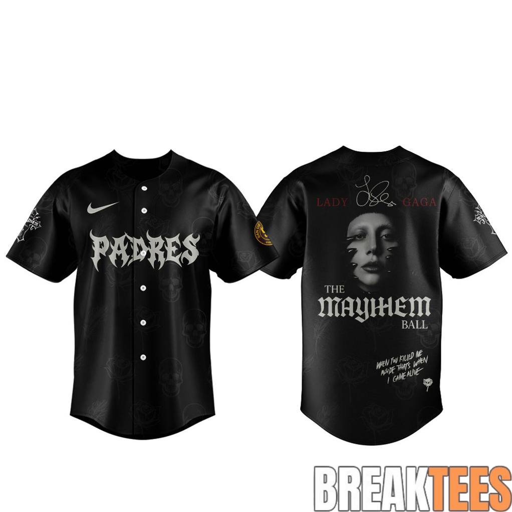 San Diego Padres x Lady Gaga’s’The ‘MAYHEM’ Ball Baseball Jersey