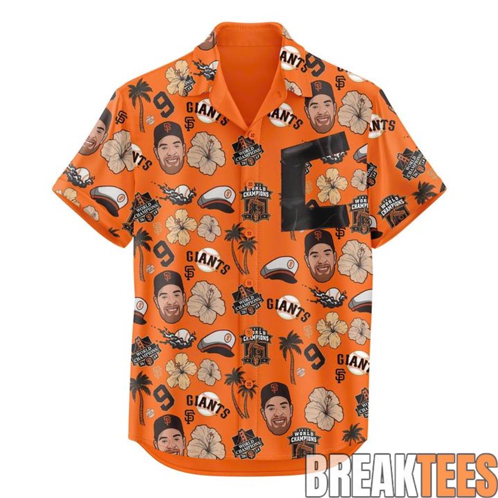 San Francisco Giants Brandon Belt Celebration Day Hawaiian Shirt