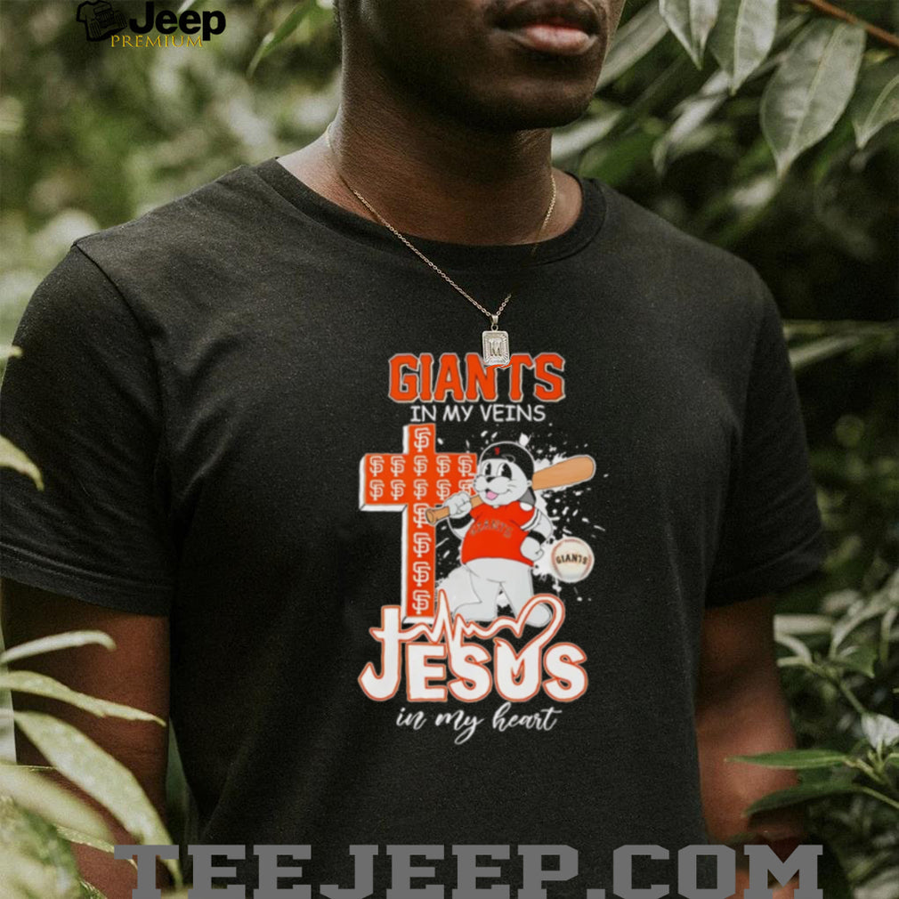San Francisco Giants “Giants In My Veins, Jesus In My Heart” Christian Baseball T Shirt