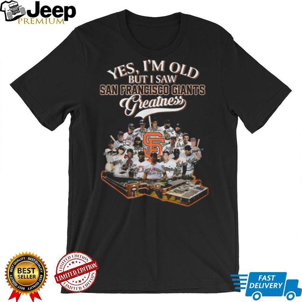 San Francisco Giants Greatness Legends Signatures and Stadium T Shirt