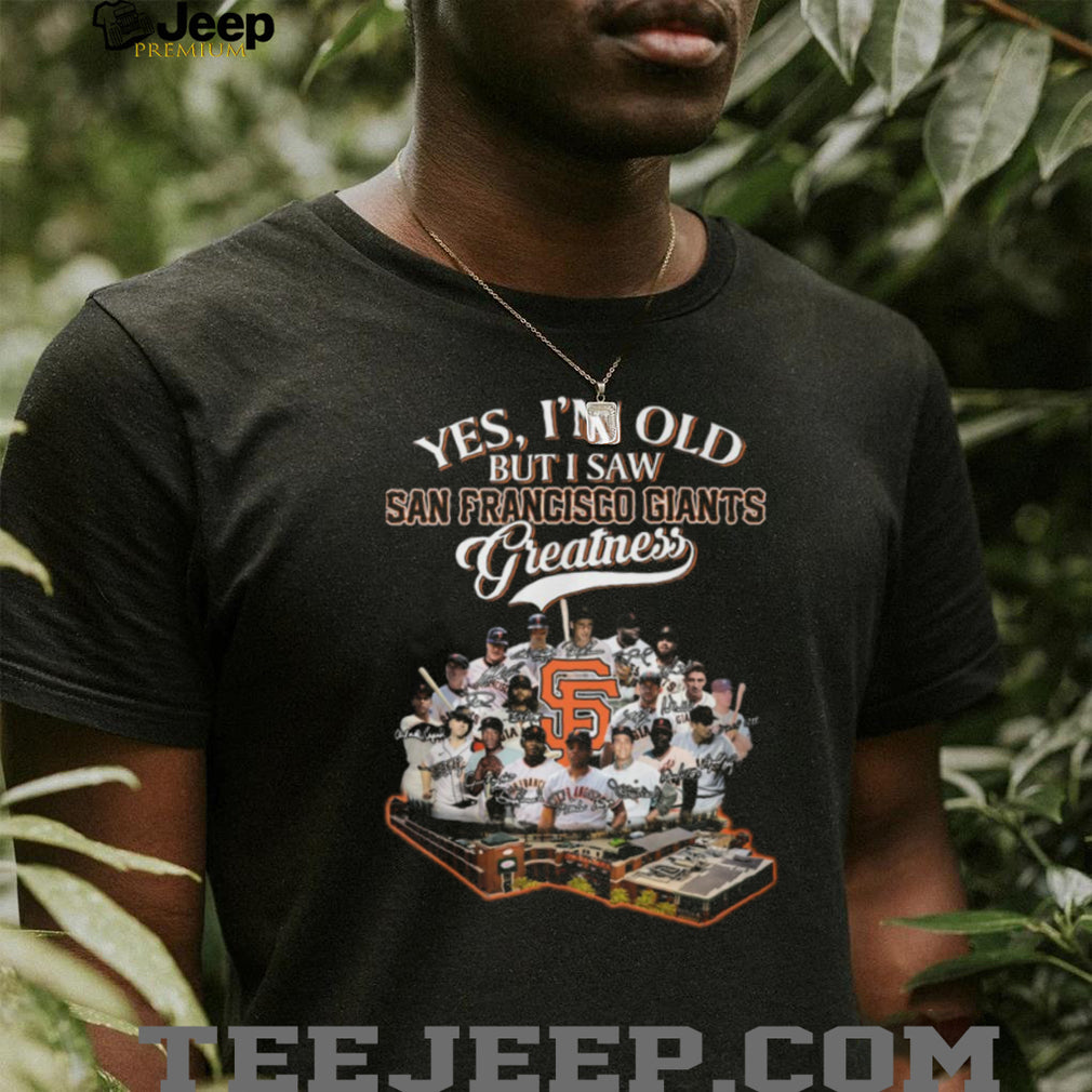 San Francisco Giants Greatness Legends Signatures and Stadium T Shirt