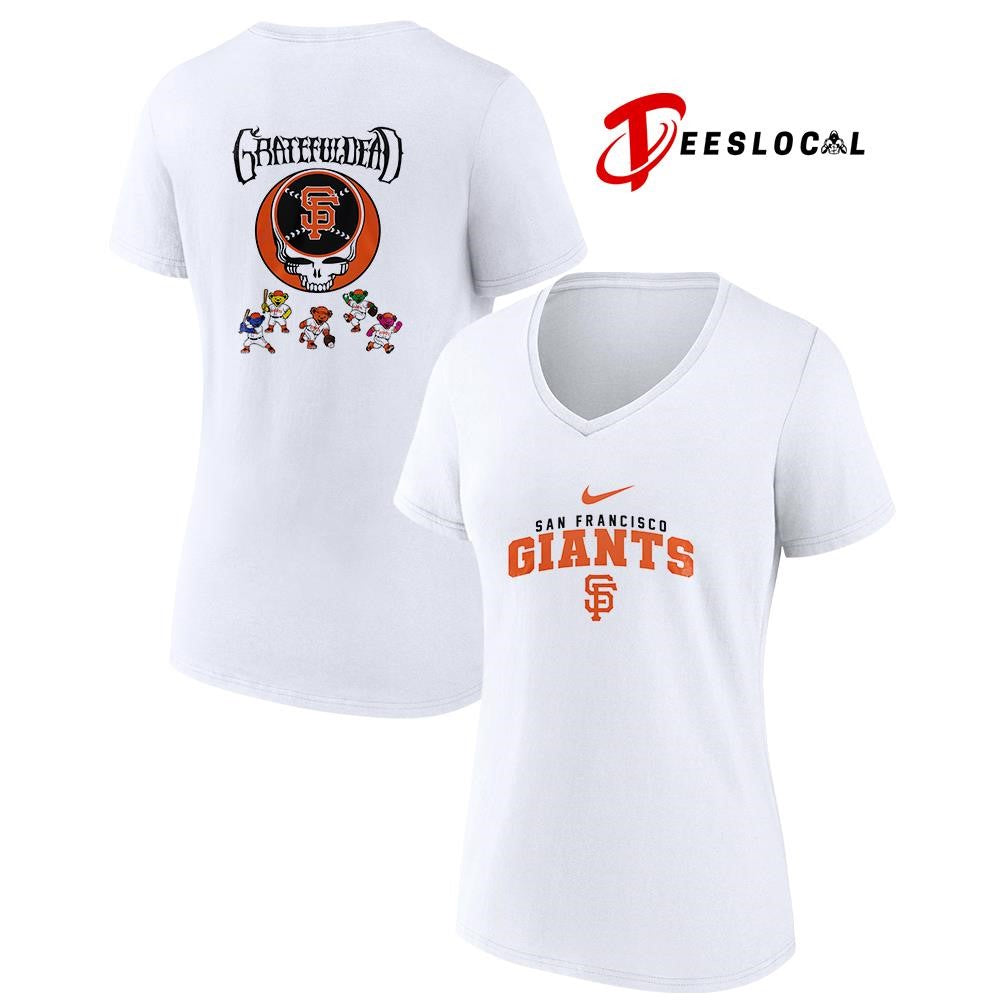 San Francisco Giants x Grateful Dead bear mascot shirt