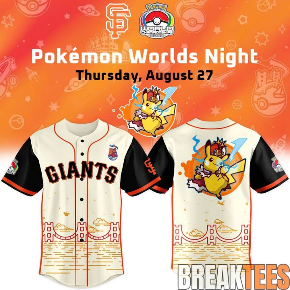 San Francisco Giants x Pokmon Worlds Night Special Baseball Jersey