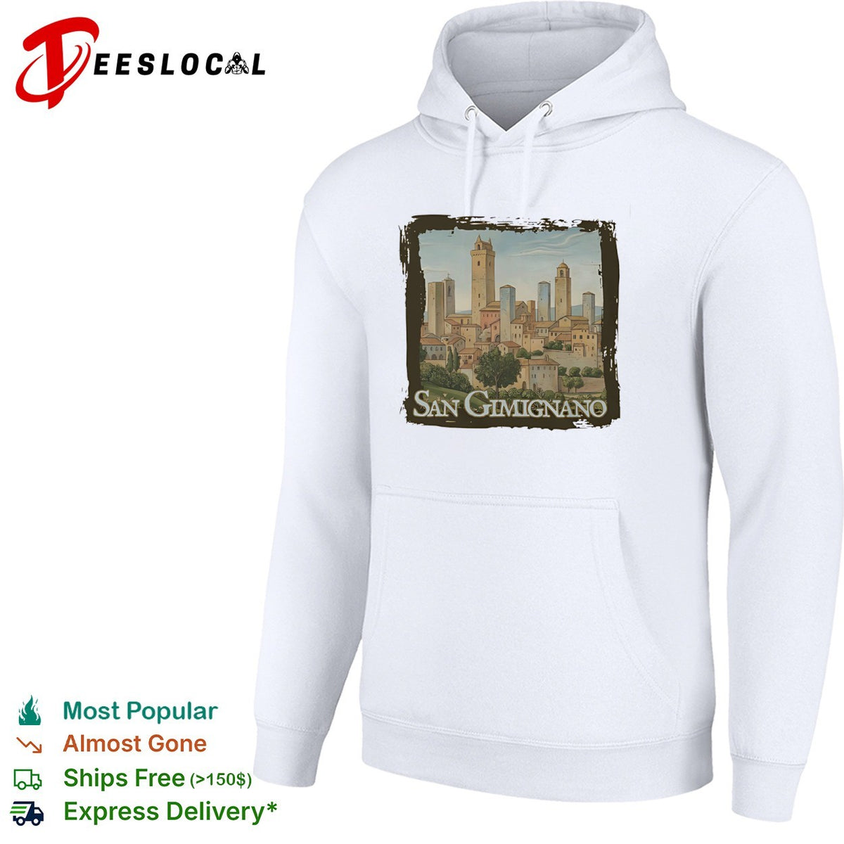 San Gimignano Tuscan Townscape Landmark Italian Architecture Travel Souvenir Shirt