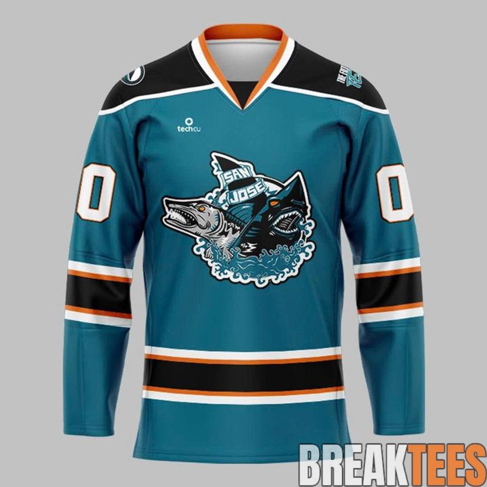 San Jose Barracuda The Future Is Teal Night Hockey Jersey