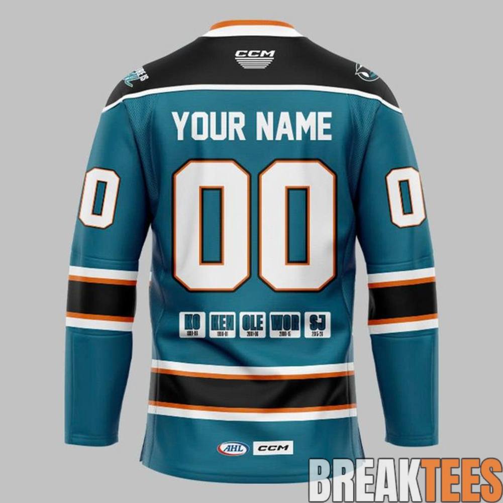 San Jose Barracuda The Future Is Teal Night Hockey Jersey
