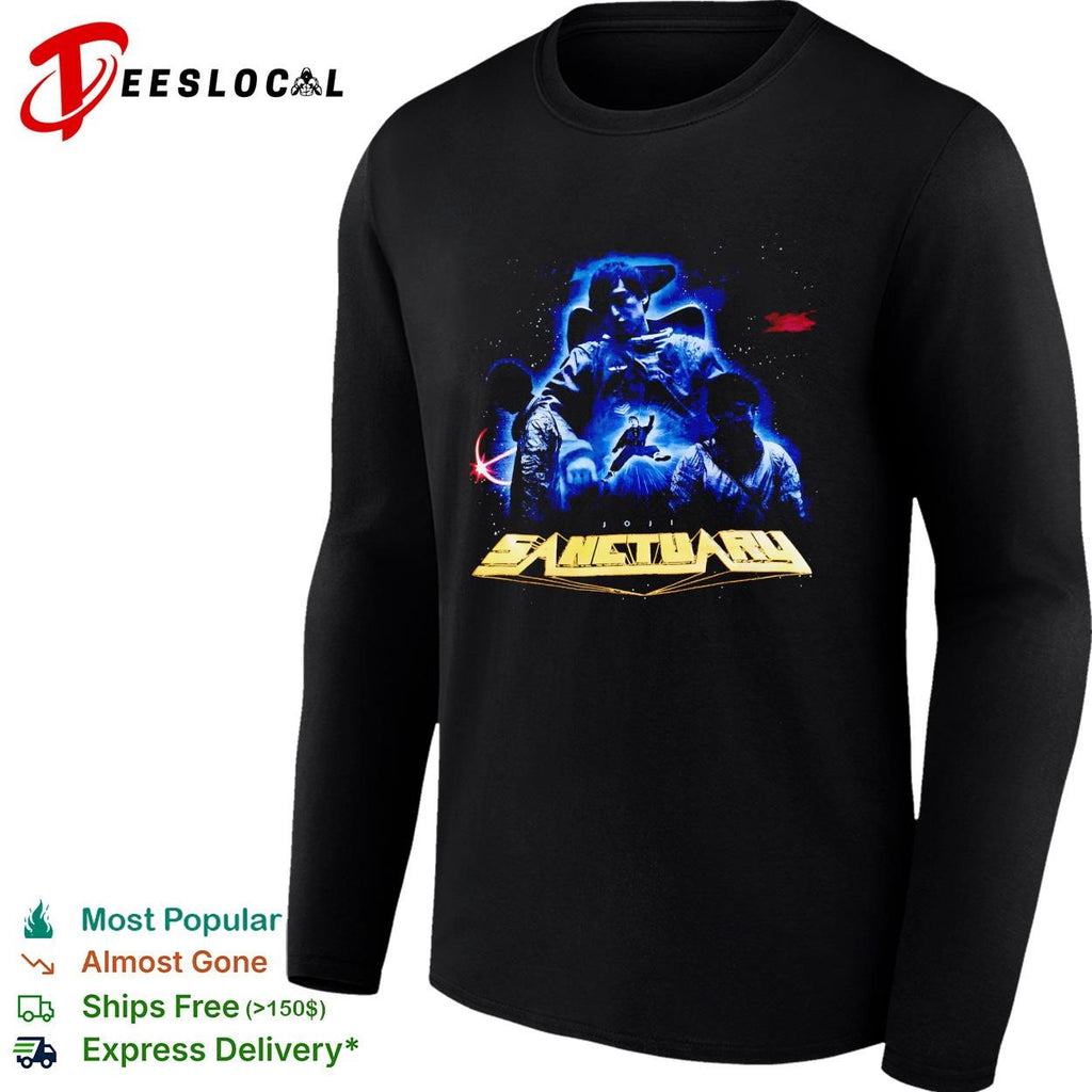 Sanctuary sci-fi space warriors armor battle dark graphic shirt