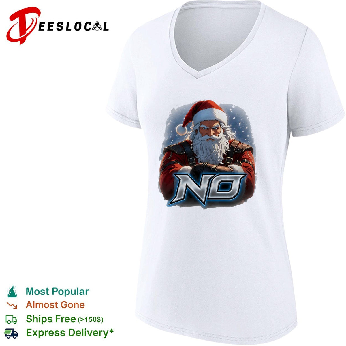 Santa Claus No parody Christmas holiday seasonal shirt