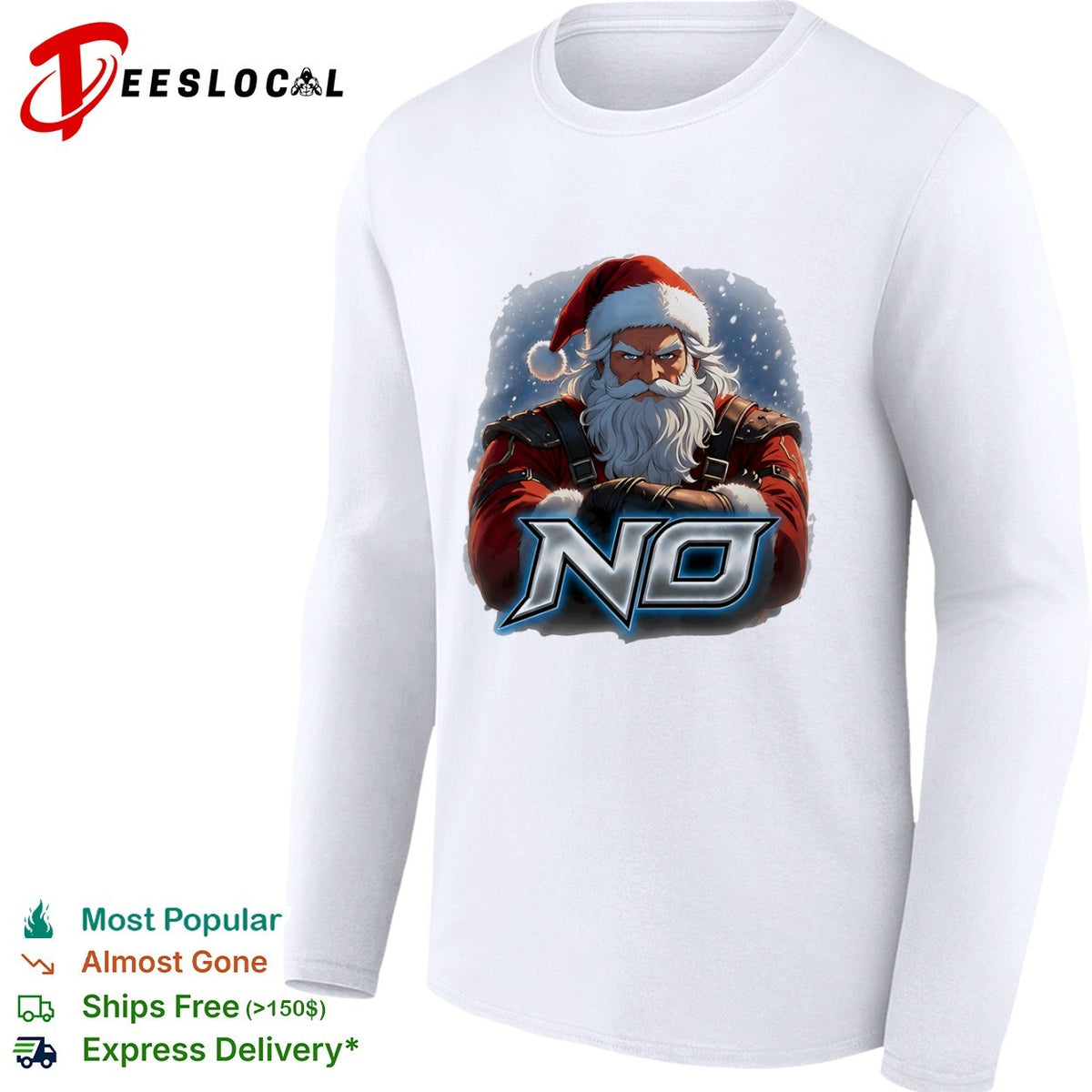 Santa Claus No parody Christmas holiday seasonal shirt