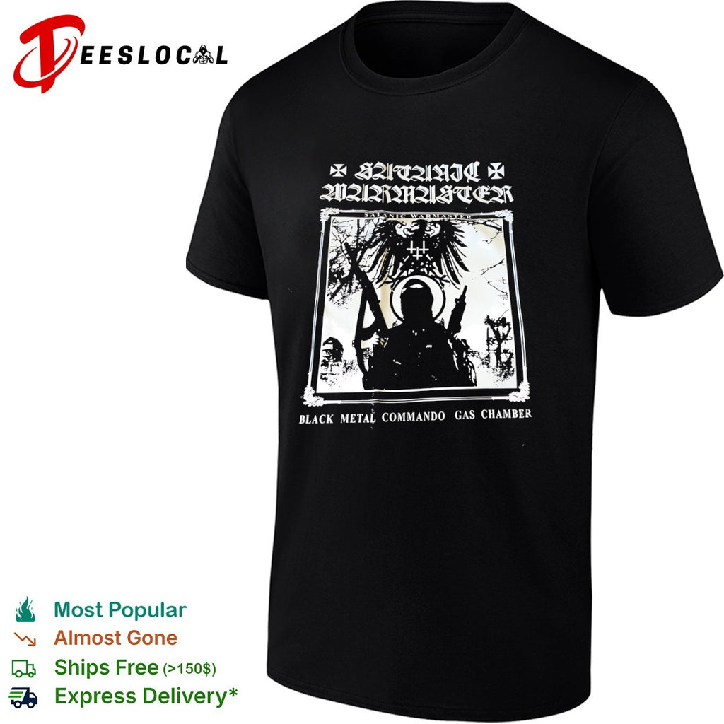 Satanic Warmaster Black Metal Commando Gas Chamber shirt