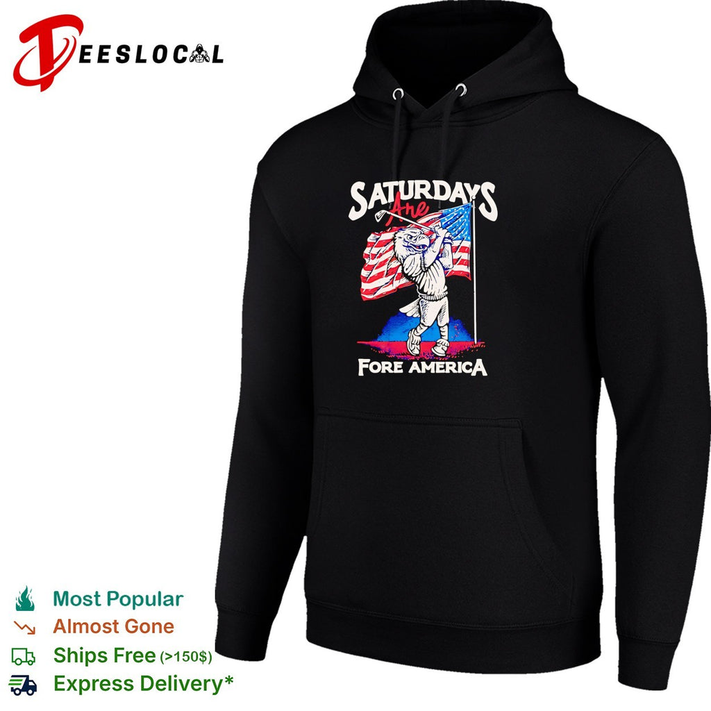 Saturdays are Fore America Eagle Golf Sport Patriotic United States Flag shirt