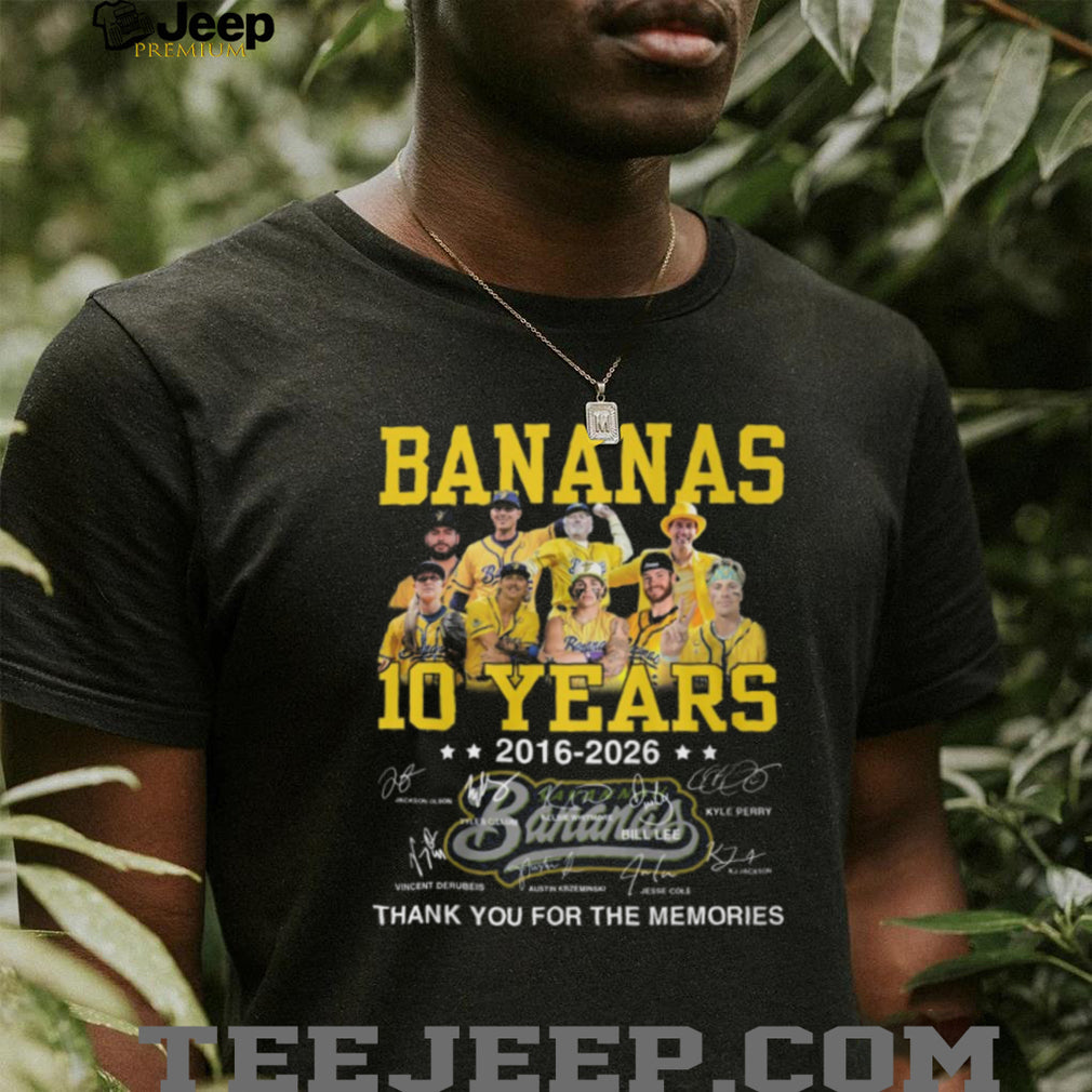 Savannah Bananas 10 Years Anniversary Signature Memories T Shirt