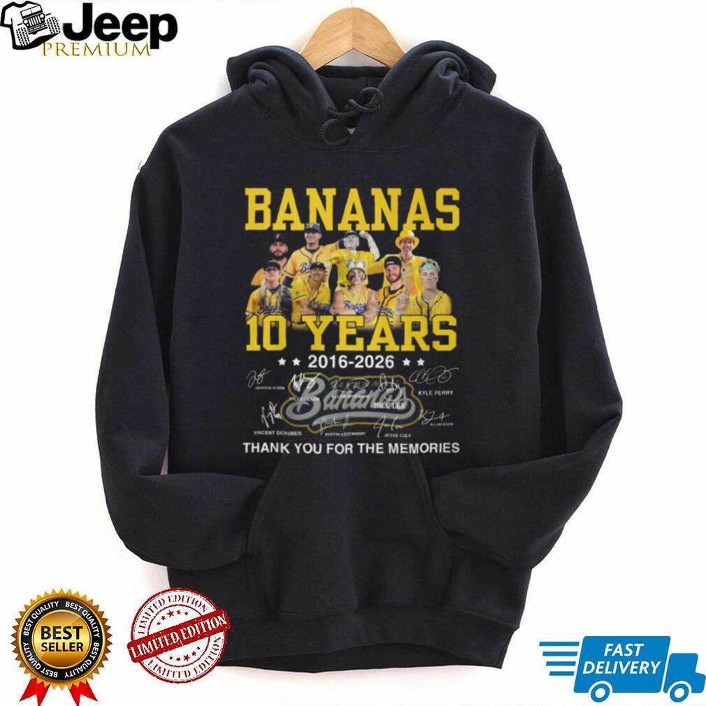 Savannah Bananas 10 Years Anniversary Signature Memories T Shirt