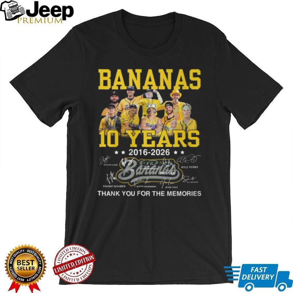 Savannah Bananas 10 Years Anniversary Signature Memories T Shirt