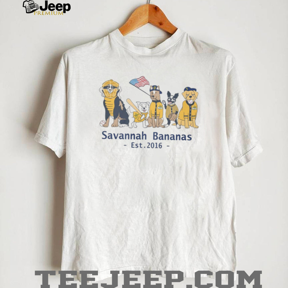 Savannah Bananas Baseball Team Dogs Mascot Lineup T Shirt