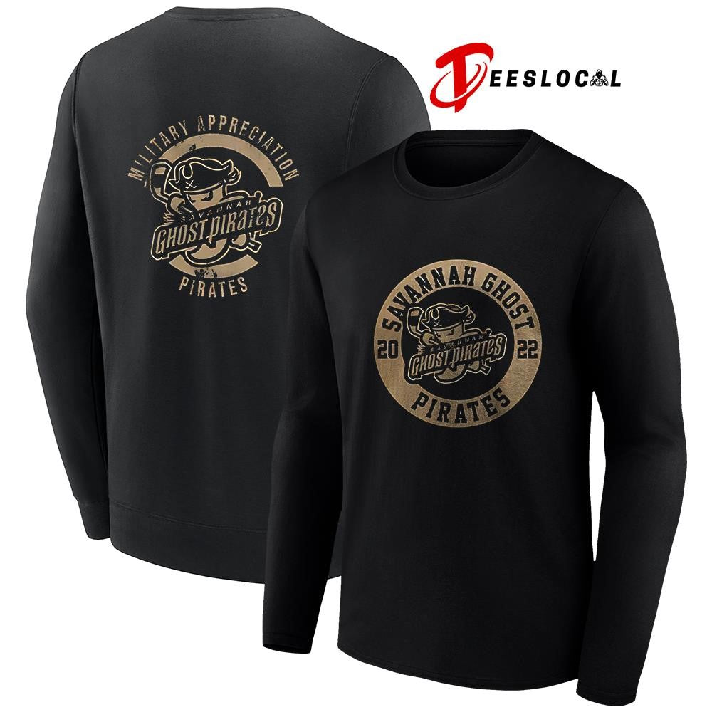 Savannah Ghost Pirates x Military Appreciation logo shirt