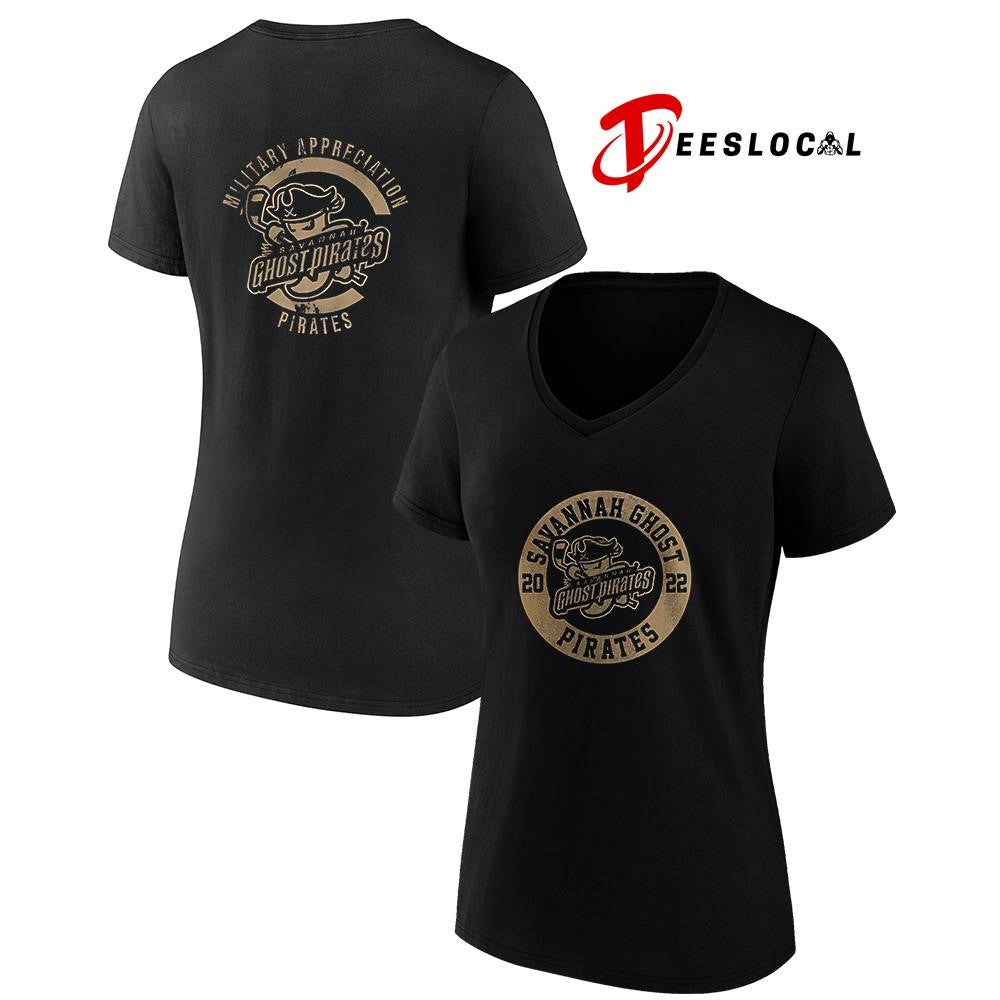 Savannah Ghost Pirates x Military Appreciation logo shirt