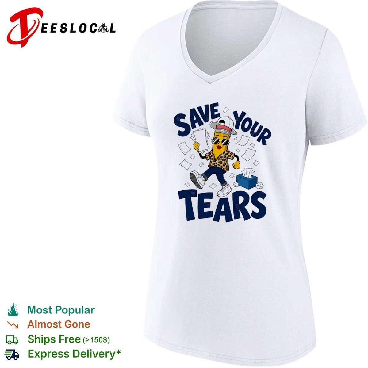 Save your tears pencil character shirt