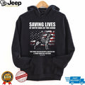 Saving Lives At Both Ends Of The Leash Veteran Service Dog T Shirt