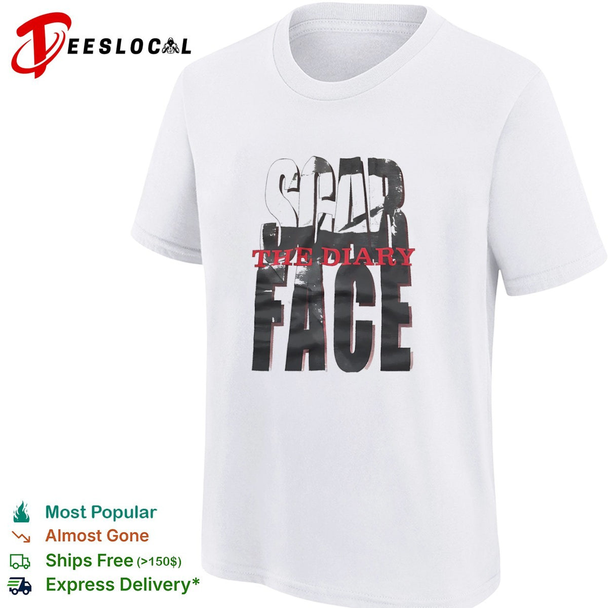 Scarface The Diary of a Madman Scarface The Diary of a Madman Rap Music Album shirt