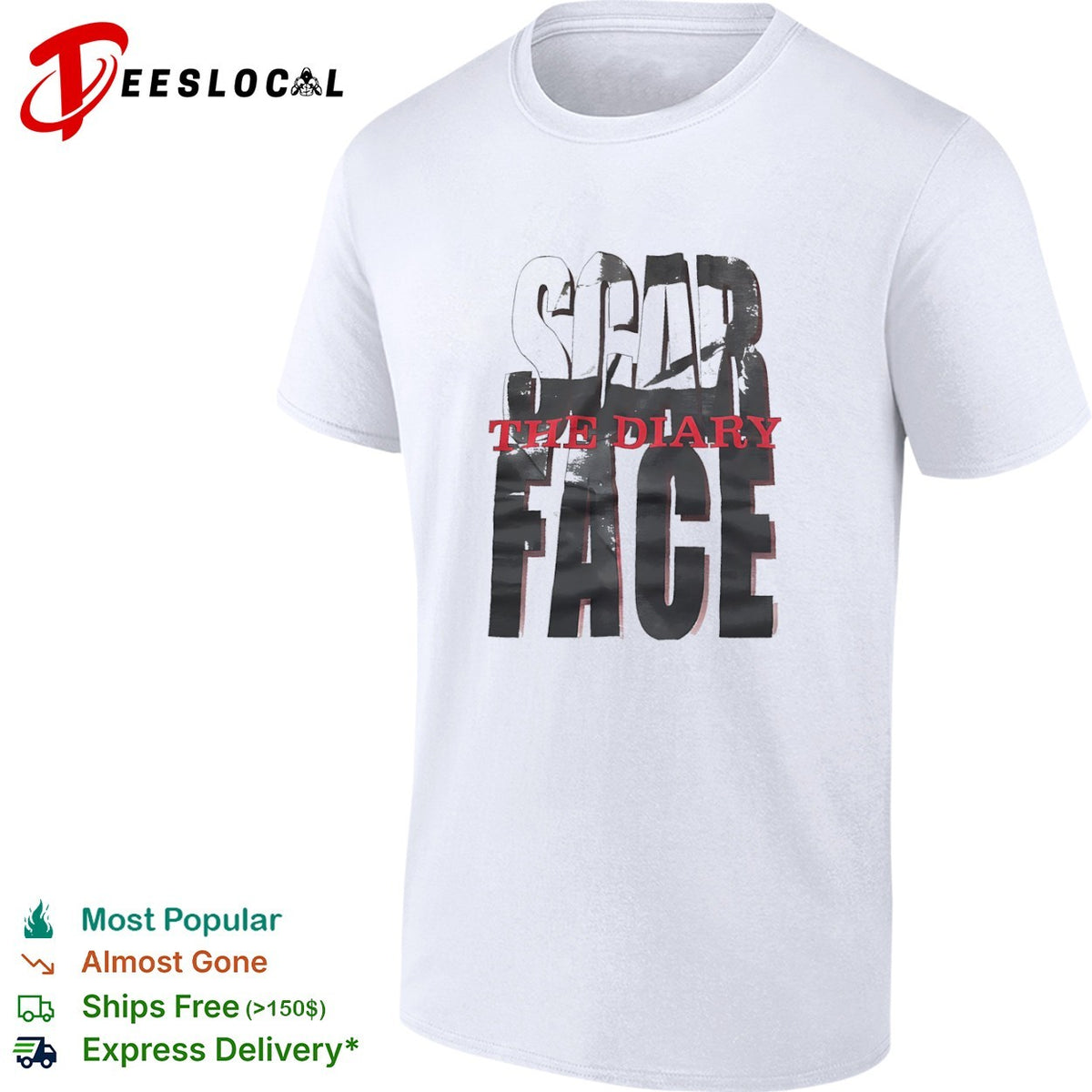 Scarface The Diary of a Madman Scarface The Diary of a Madman Rap Music Album shirt
