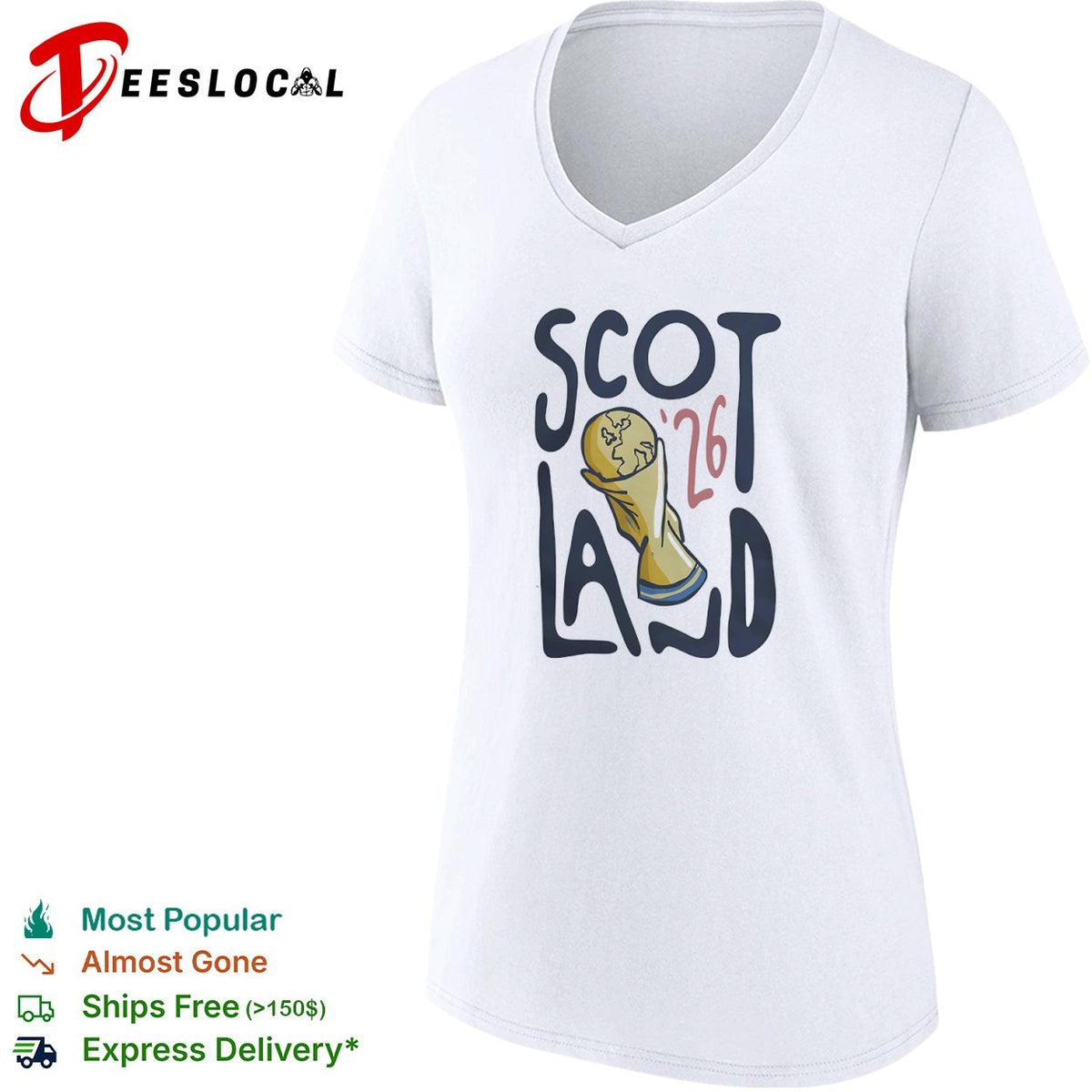 Scotland 2026 gold trophy shirt