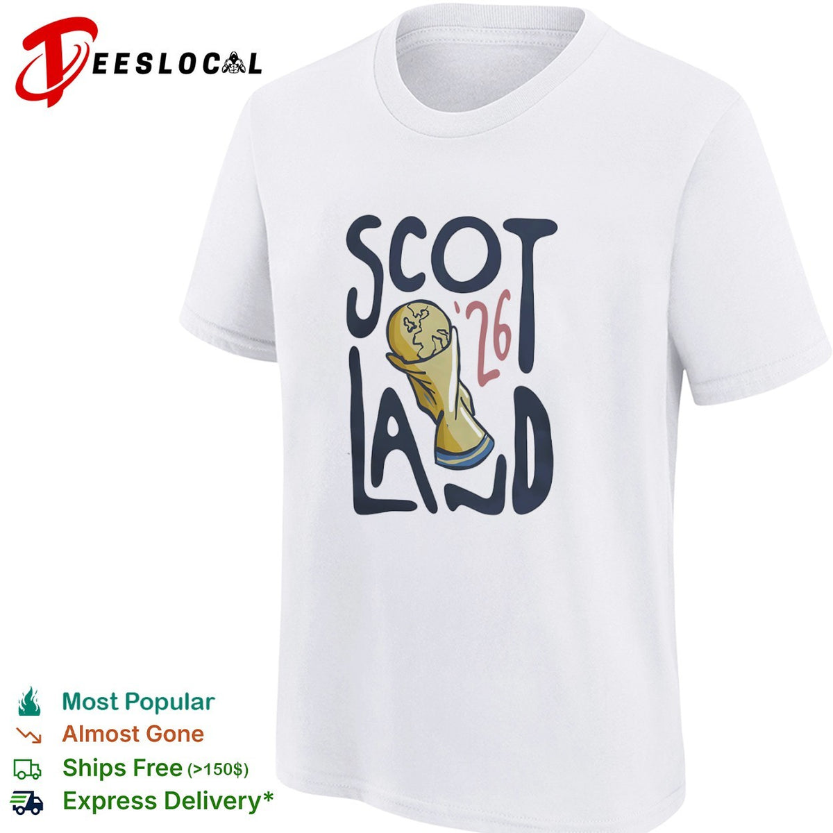 Scotland 2026 gold trophy shirt