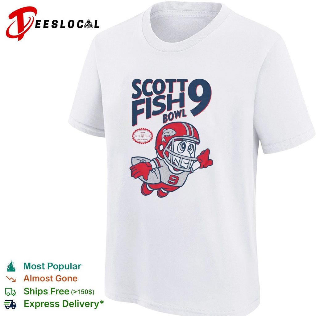 Scott Fish Bowl 9 Mascot Football League Sports Fantasy shirt