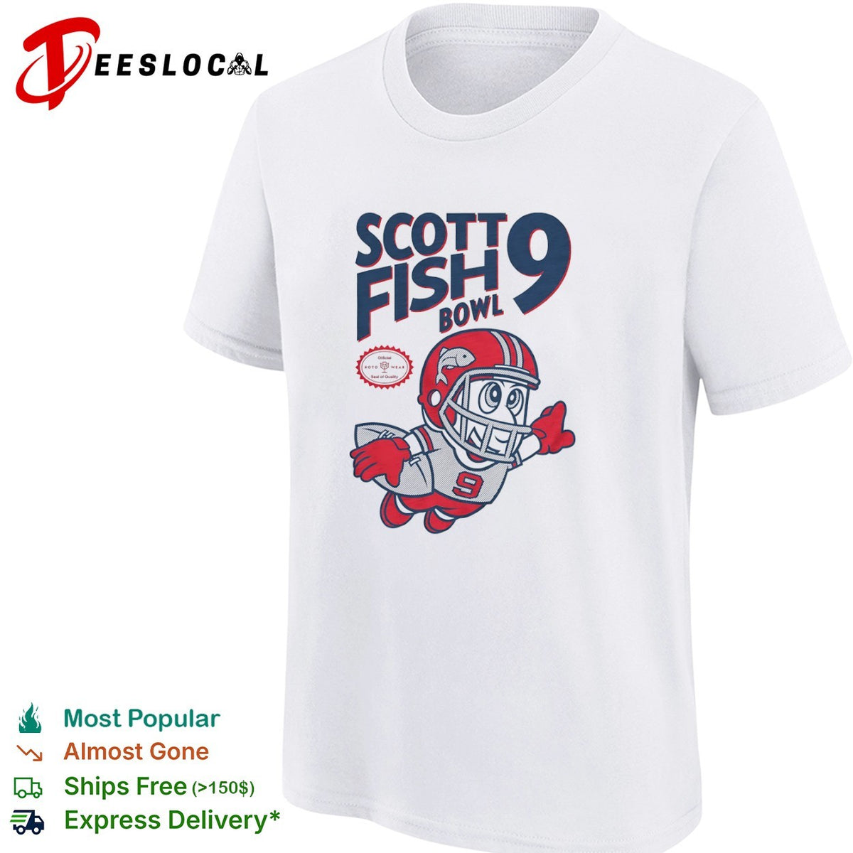 Scott Fish Bowl 9 Mascot Football League Sports Fantasy shirt