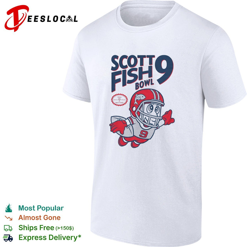 Scott Fish Bowl 9 Mascot Football League Sports Fantasy shirt