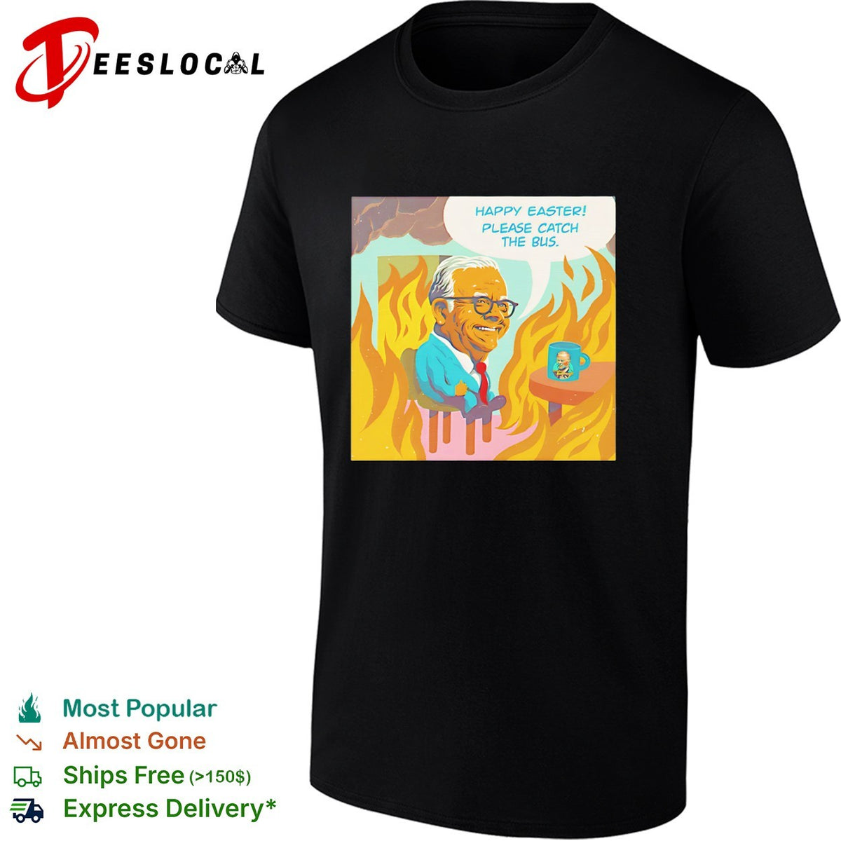 Scott Morrison fire meme happy easter please catch the bus shirt