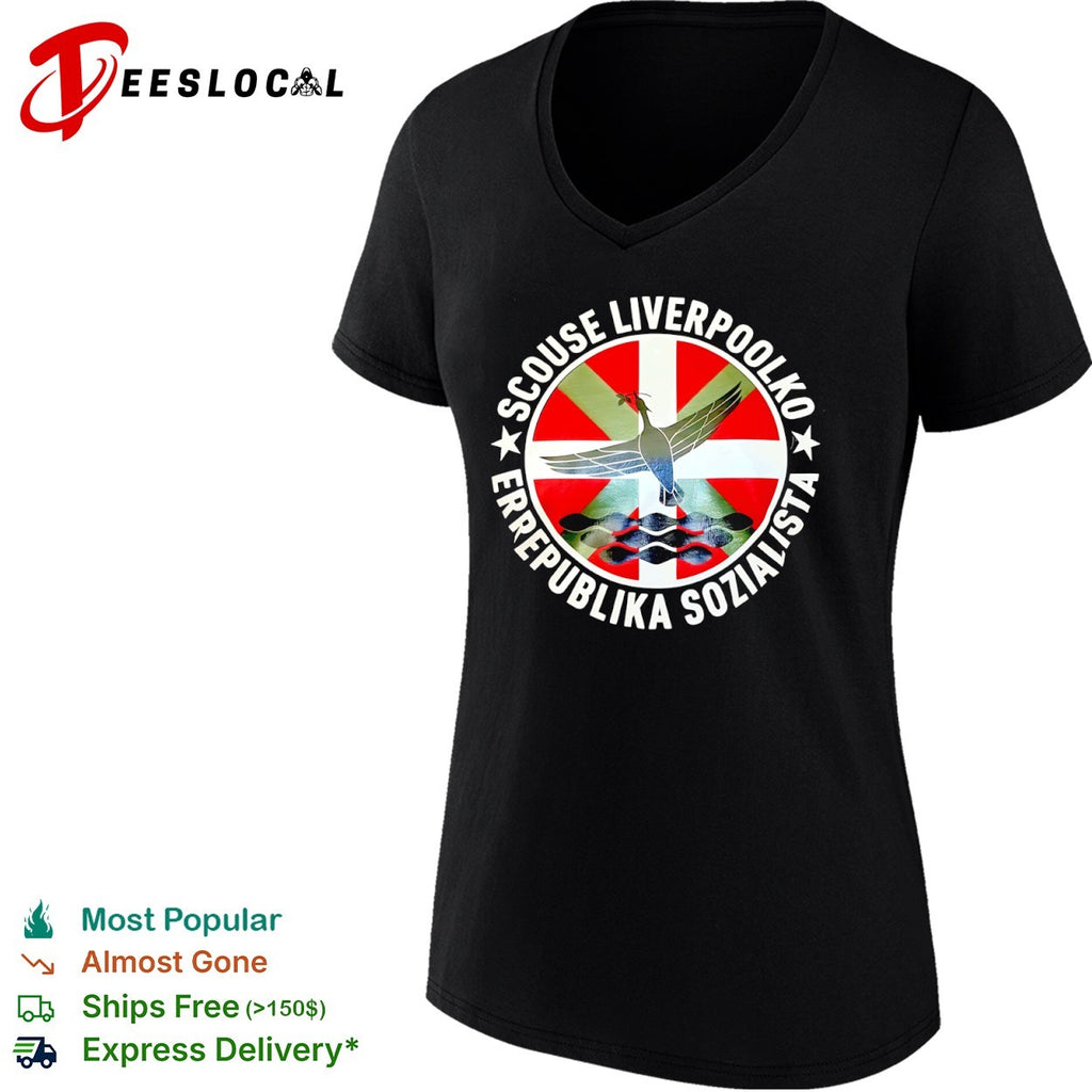 Scouse Liverpoolko Errepublika Sozialista Liverpool Liver Bird Socialism shirt