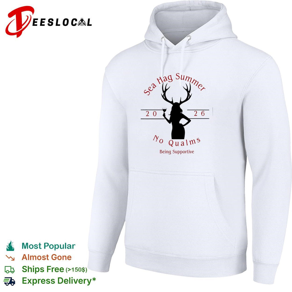 Sea Hag Summer 2026 no qualms antler woman supportive graphic shirt