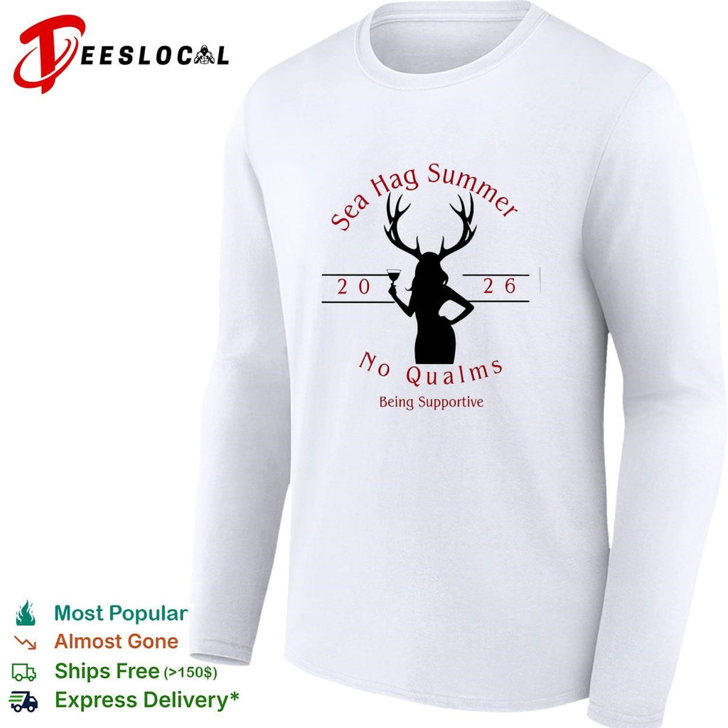 Sea Hag Summer 2026 no qualms antler woman supportive graphic shirt