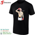 Sean O’Malley tattooed fighter prayer pose red gloves signature poster shirt