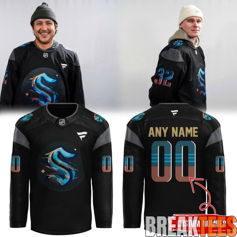 Seattle Kraken 2026 Black Hockey History Night Custom Hockey Jersey