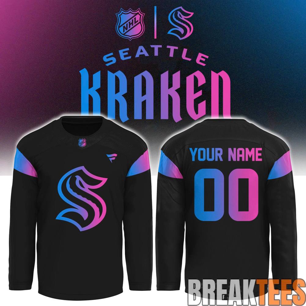 Seattle Kraken Cyberpunk Warm Up 2026 Hockey Jersey