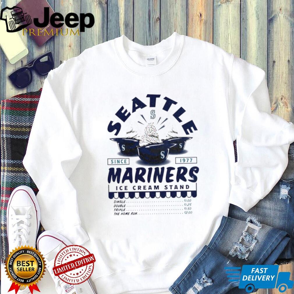 Seattle Mariners Ice Cream Stand Logo Retro Baseball T Shirt