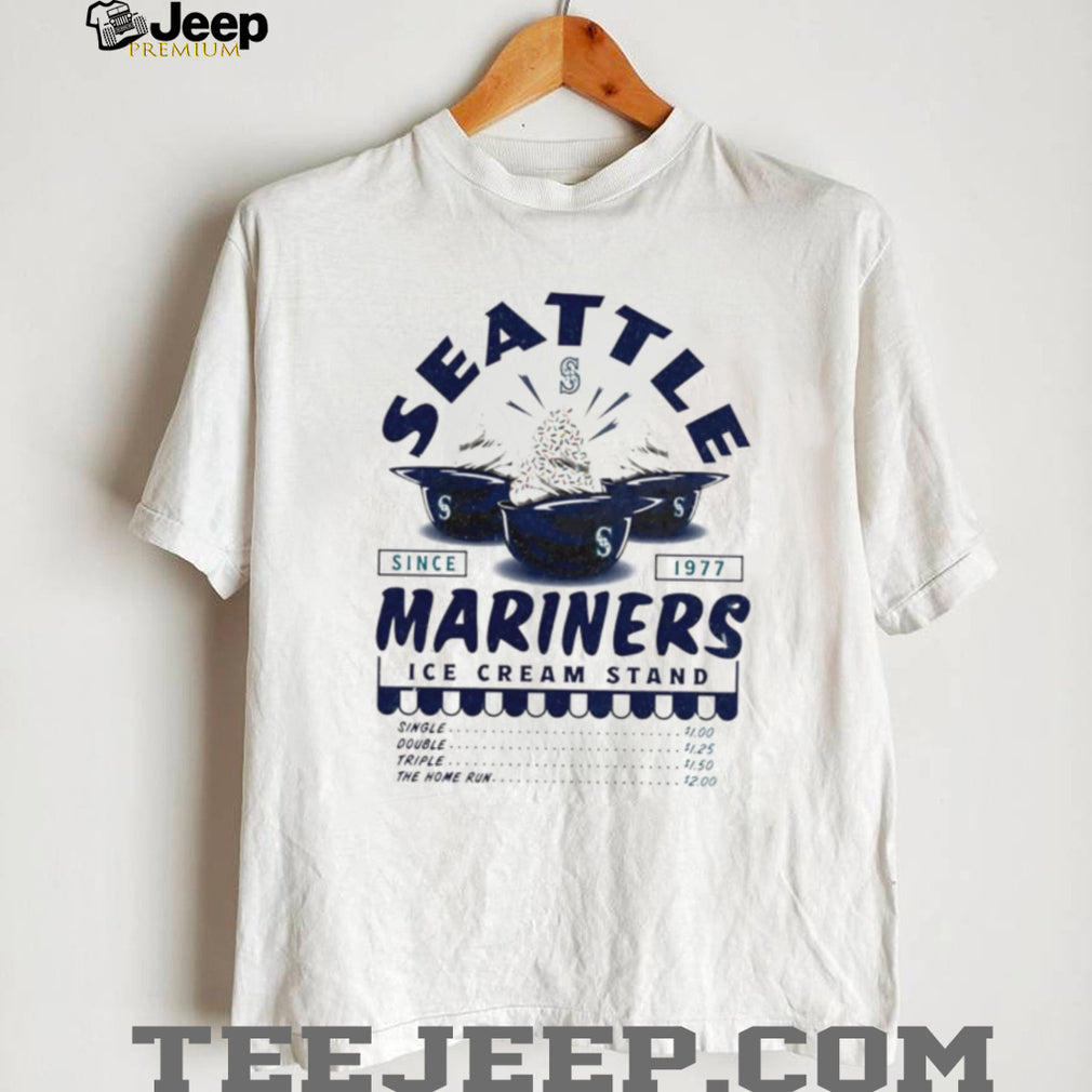 Seattle Mariners Ice Cream Stand Logo Retro Baseball T Shirt