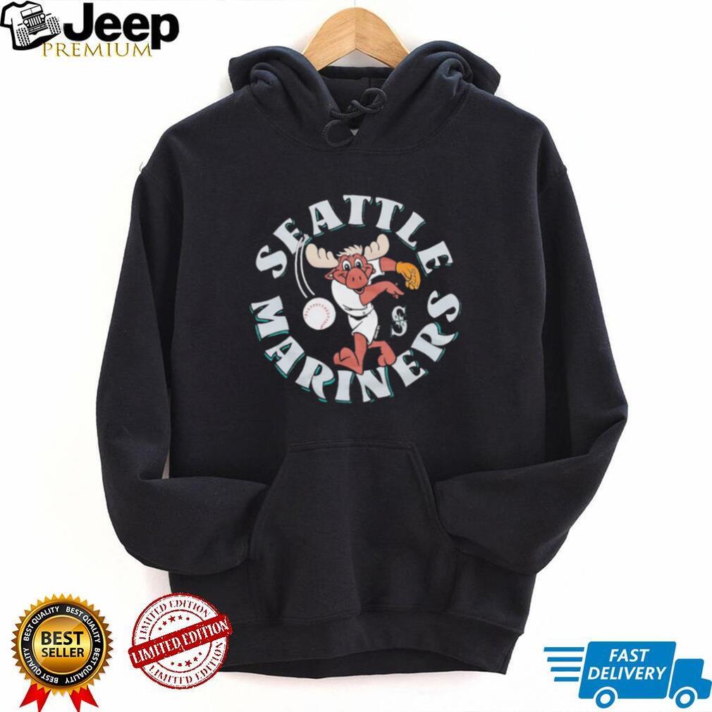 Seattle Mariners Mariner Moose Vintage Mascot Baseball T Shirt