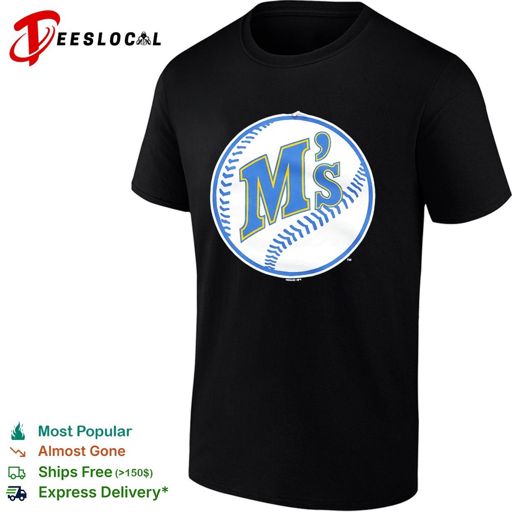 Seattle Mariners M’s vintage baseball circle Trident logo shirt