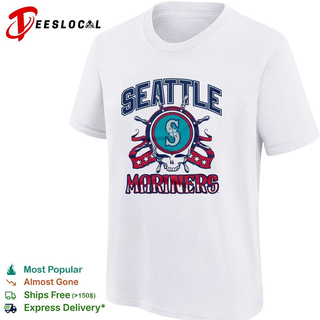 Seattle Mariners x Grateful Dead skull MLB graphic shirt