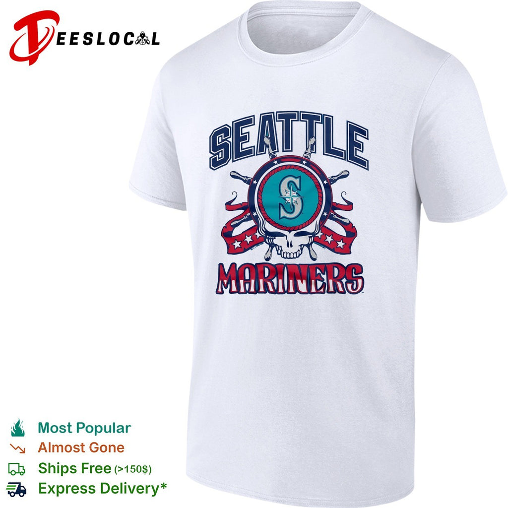 Seattle Mariners x Grateful Dead skull MLB graphic shirt