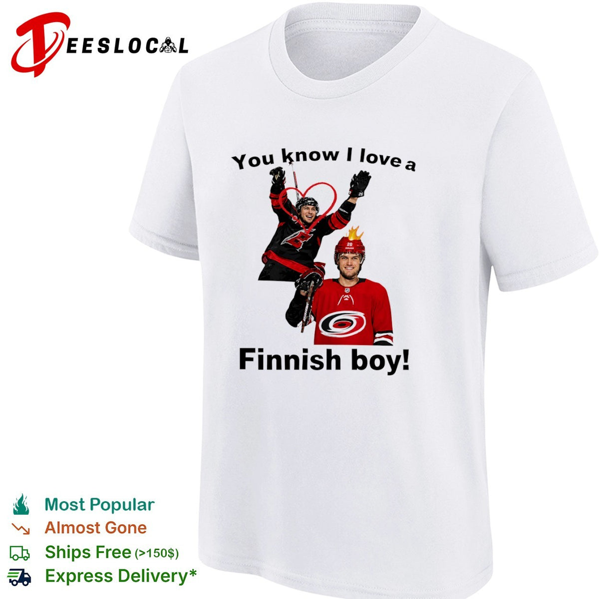 Sebastian Aho and Teuvo Teravainen Carolina Hurricanes NHL You know I love a Finnish shirt