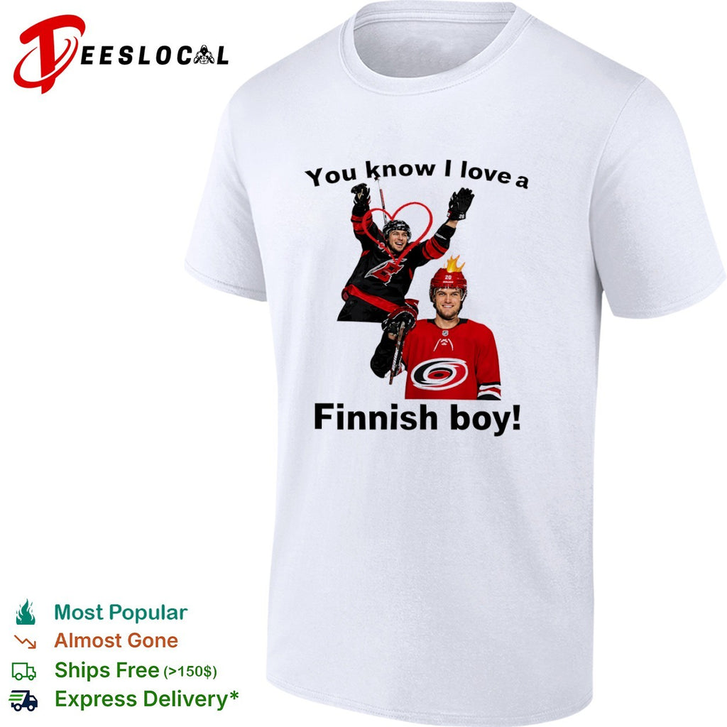 Sebastian Aho and Teuvo Teravainen Carolina Hurricanes NHL You know I love a Finnish shirt