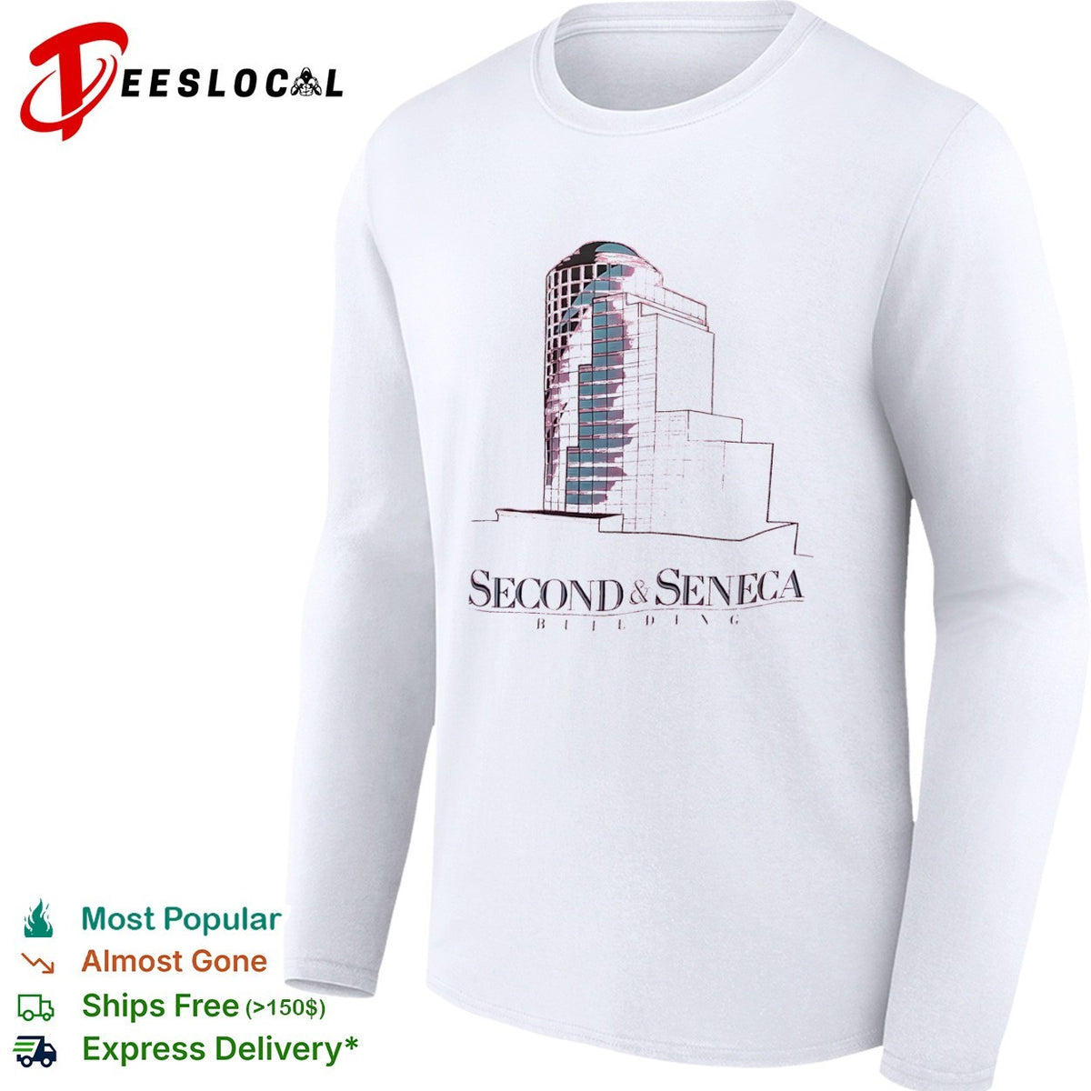 Second and Seneca Building architectural Seattle landmark shirt