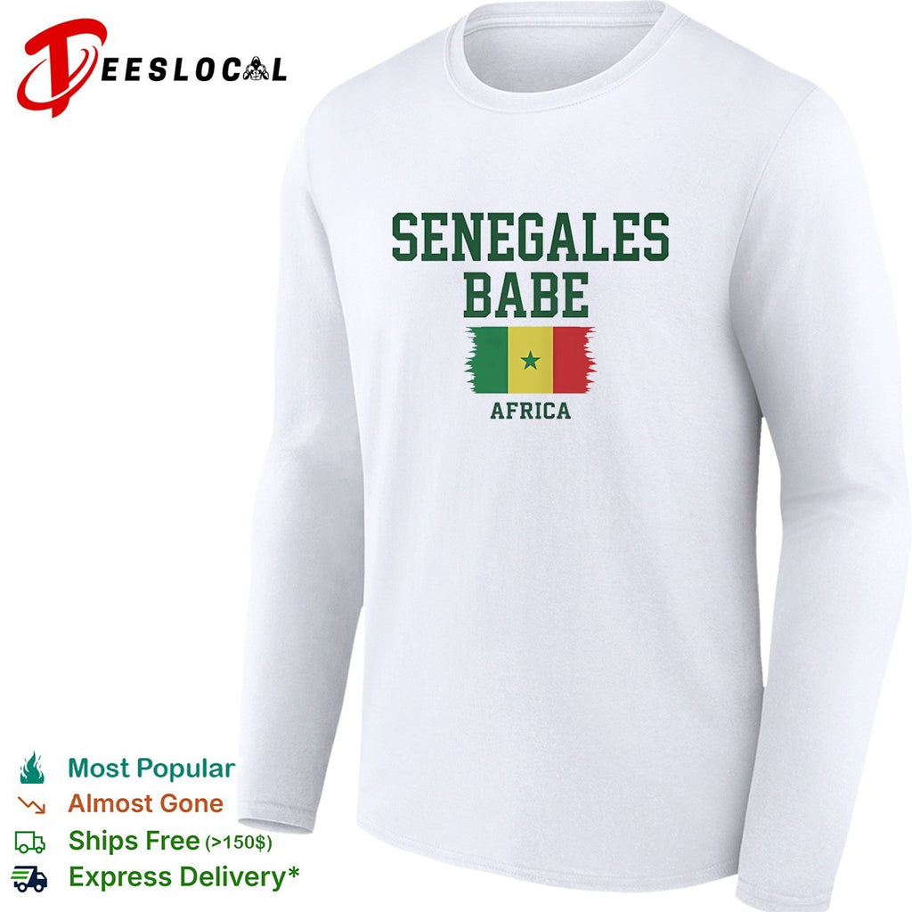 Senegalese babe Africa Senegal flag heritage pride shirt
